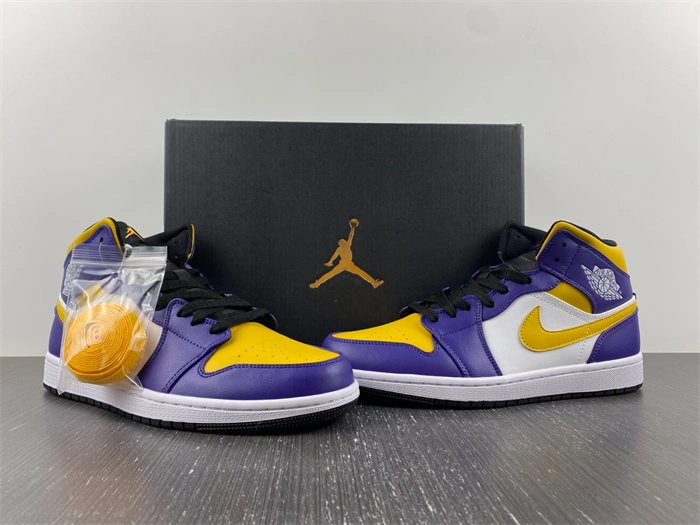 Jordan 1 Mid Lakers DQ8426- Functional 3696