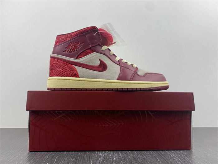 Jordan 1 Mid SE Tiki Leaf Team Red DZ2820- Effortless 3684
